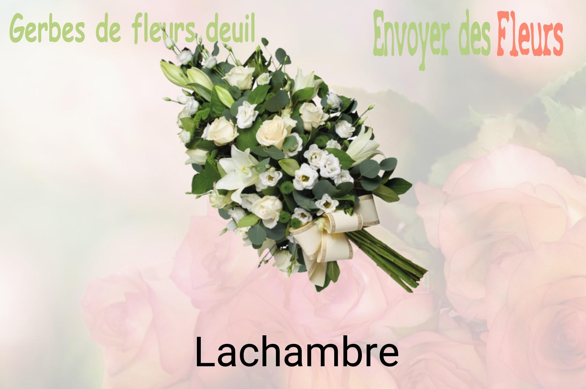 Gerbe de fleurs de deuil livrée à Lachambre